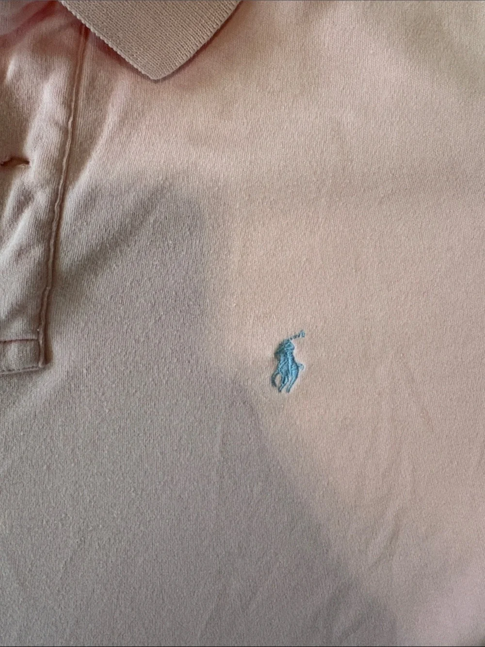 Ralph Lauren Light Pink Polo Shirt with Embroidered Pony
